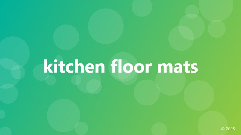 kitchen floor mats