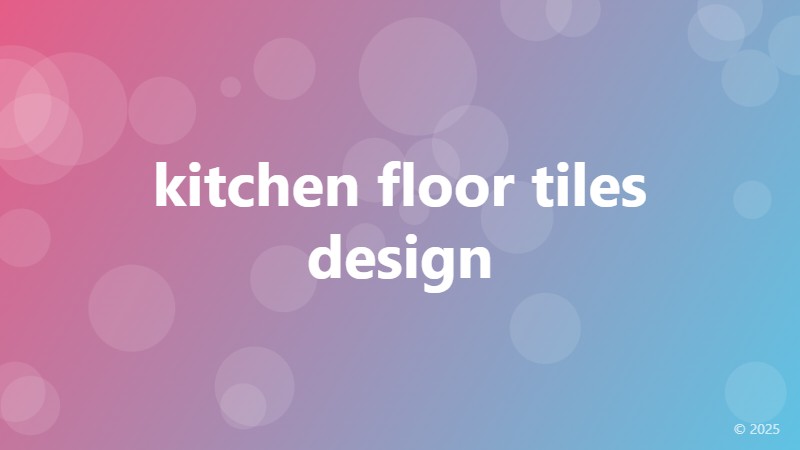 kitchen floor tiles design