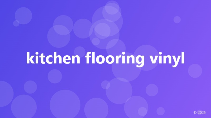 kitchen flooring vinyl