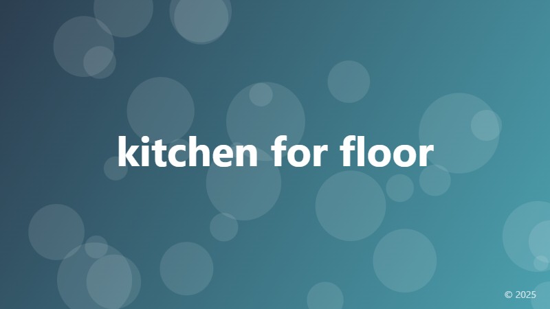 kitchen for floor