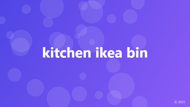 kitchen ikea bin