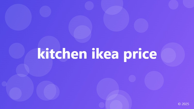 kitchen ikea price