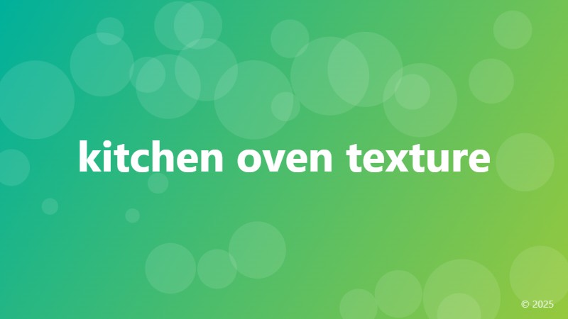 kitchen oven texture