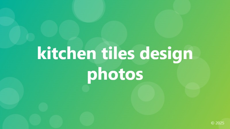 kitchen tiles design photos