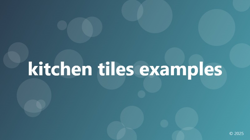 kitchen tiles examples