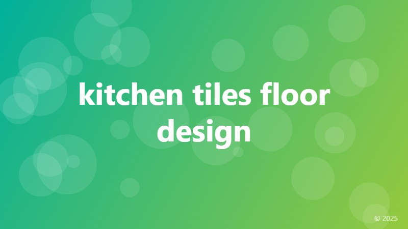 kitchen tiles floor design