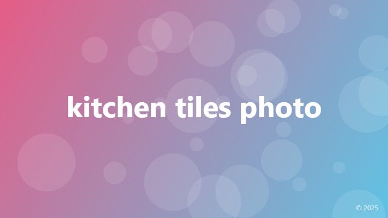 kitchen tiles photo