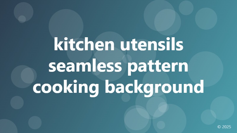 kitchen utensils seamless pattern cooking background