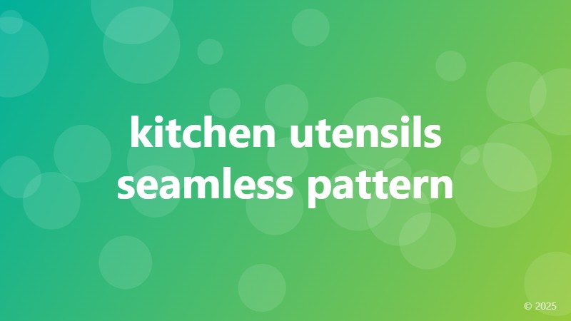 kitchen utensils seamless pattern