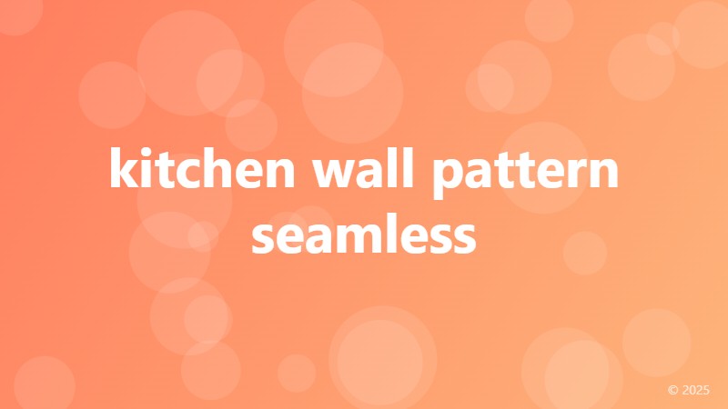 kitchen wall pattern seamless