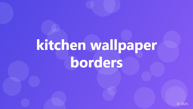 kitchen wallpaper borders