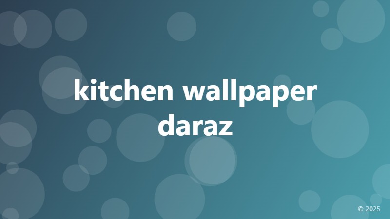 kitchen wallpaper daraz