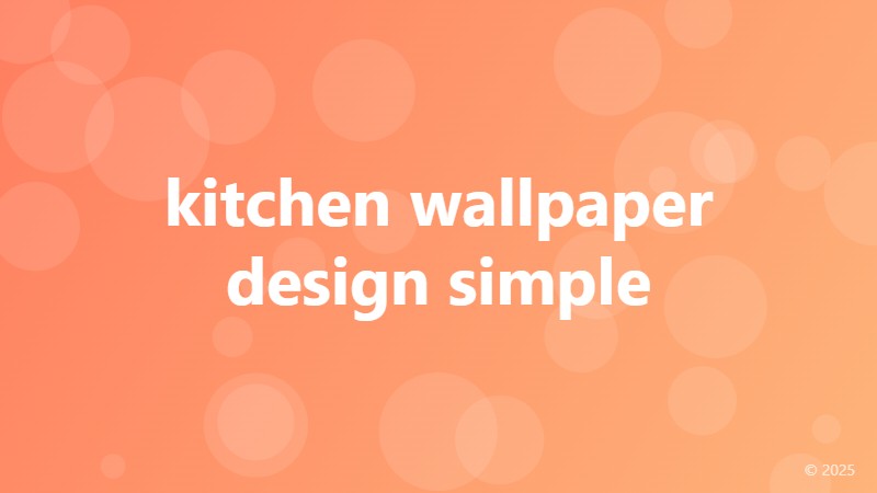 kitchen wallpaper design simple