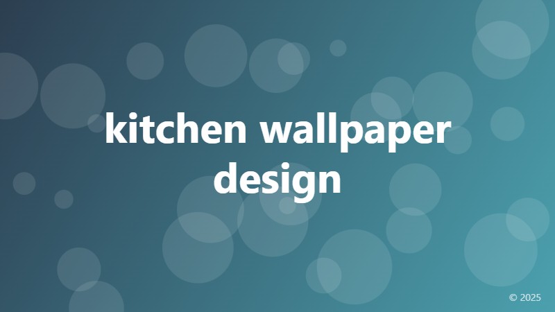 kitchen wallpaper design