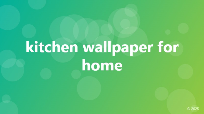 kitchen wallpaper for home