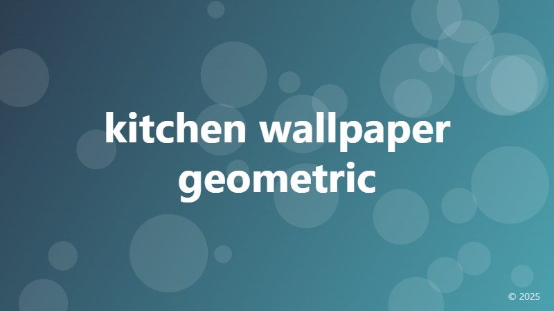 kitchen wallpaper geometric