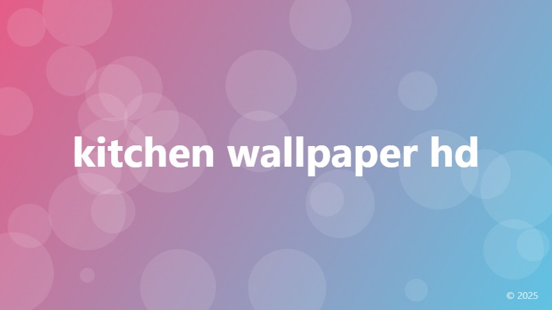 kitchen wallpaper hd