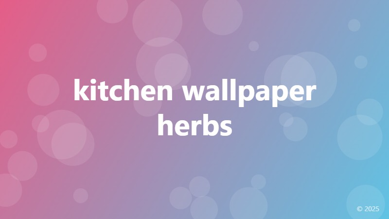 kitchen wallpaper herbs