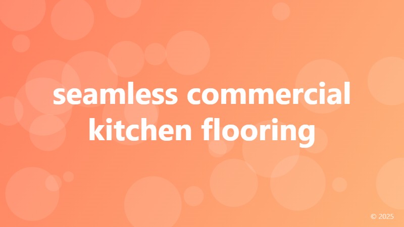 seamless commercial kitchen flooring