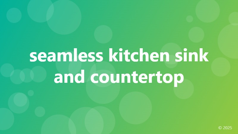 seamless kitchen sink and countertop