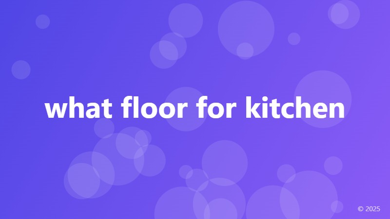 what floor for kitchen