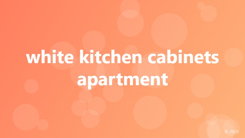 white kitchen cabinets apartment